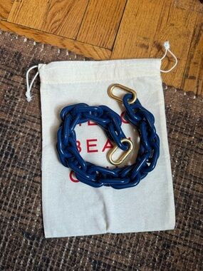Clare V. Shortie strap - new collection Navy Chain Strap